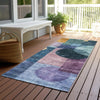 Piper Looms Chantille Geometric ACN1114 Blue Machine Washable Area Rug Runner Outdoor Lifestyle Image Feature