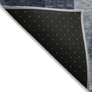 Piper Looms Chantille Geometric ACN1114 Navy Machine Washable Area Rug Backing Image