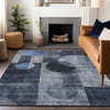 Piper Looms Chantille Geometric ACN1114 Navy Machine Washable Area Rug Lifestyle Image Feature