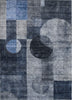 Piper Looms Chantille Geometric ACN1114 Navy Machine Washable Area Rug main image