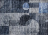 Piper Looms Chantille Geometric ACN1114 Navy Machine Washable Area Rug Scatter Main Image