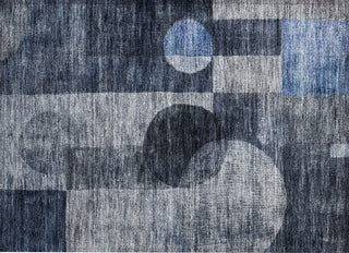 Piper Looms Chantille Geometric ACN1114 Navy Machine Washable Area Rug Scatter Main Image