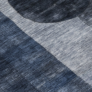 Piper Looms Chantille Geometric ACN1114 Navy Machine Washable Area Rug Swatch Image