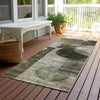Piper Looms Chantille Geometric ACN1114 Taupe Machine Washable Area Rug Runner Outdoor Lifestyle Image Feature