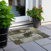 Piper Looms Chantille Geometric ACN1114 Taupe Machine Washable Area Rug Scatter Outdoor Lifestyle Image Feature