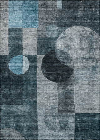 Piper Looms Chantille Geometric ACN1114 Teal Machine Washable Area Rug main image