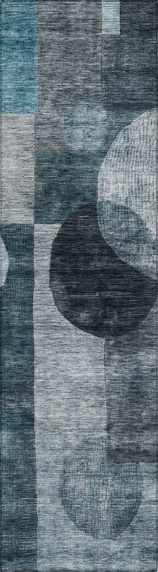 Piper Looms Chantille Geometric ACN1114 Teal Machine Washable Area Rug Runner Main Image