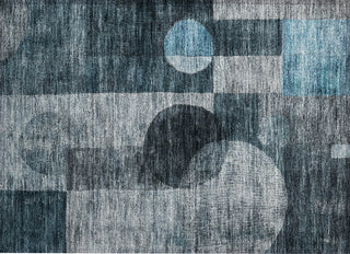 Piper Looms Chantille Geometric ACN1114 Teal Machine Washable Area Rug Scatter Main Image