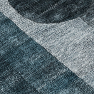 Piper Looms Chantille Geometric ACN1114 Teal Machine Washable Area Rug Swatch Image