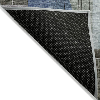Piper Looms Chantille Modern ACN1116 Blue Machine Washable Area Rug Backing Image