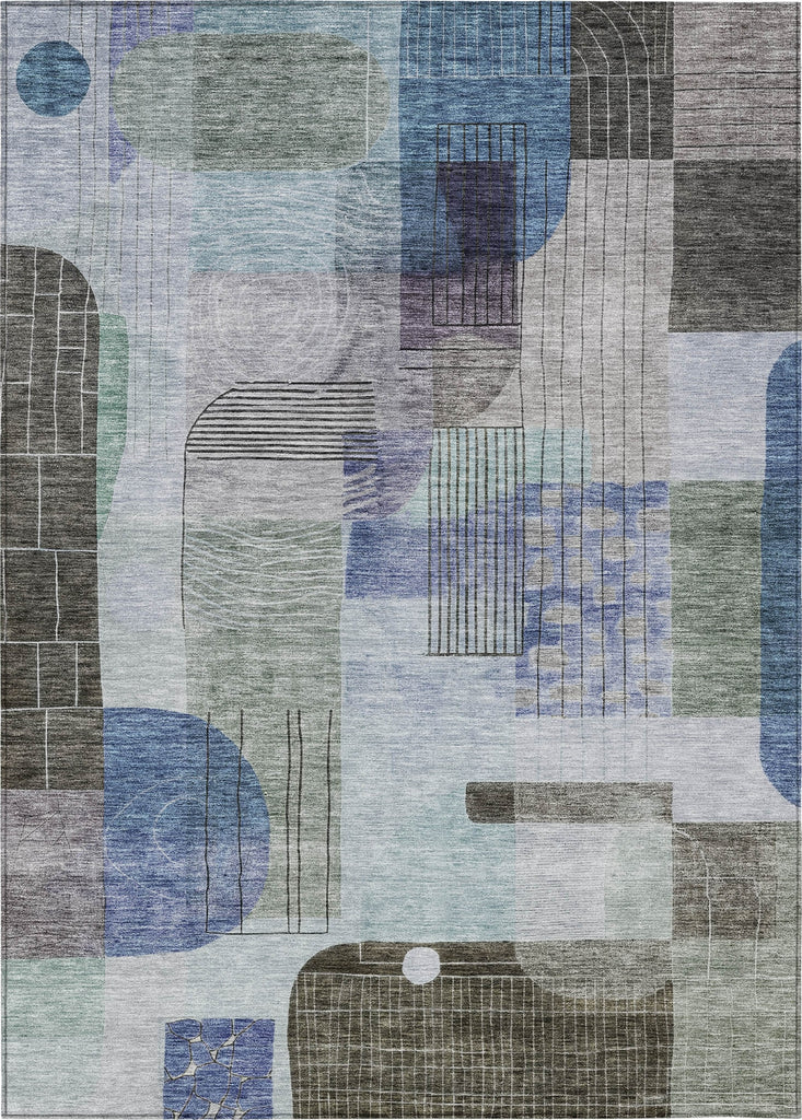 Piper Looms Chantille Modern ACN1116 Blue Machine Washable Area Rug main image