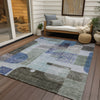 Piper Looms Chantille Modern ACN1116 Blue Machine Washable Area Rug Outdoor Lifestyle Image Feature