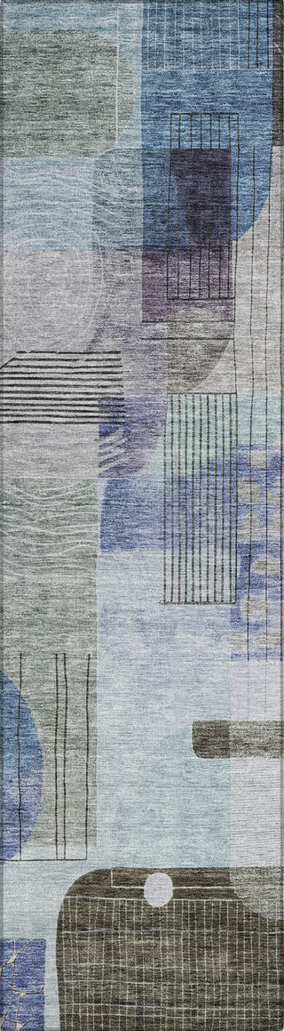 Piper Looms Chantille Modern ACN1116 Blue Machine Washable Area Rug Runner Main Image