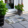 Piper Looms Chantille Modern ACN1116 Blue Machine Washable Area Rug Scatter Outdoor Lifestyle Image Feature