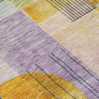 Piper Looms Chantille Modern ACN1116 Plum Machine Washable Area Rug Swatch Image