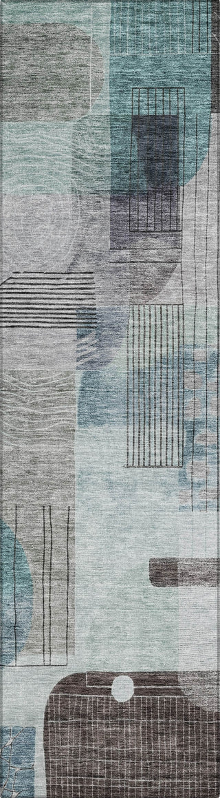 Piper Looms Chantille Modern ACN1116 Teal Machine Washable Area Rug Runner Main Image