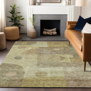 Piper Looms Chantille Geometric ACN1117 Beige Machine Washable Area Rug Lifestyle Image Feature