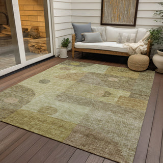Piper Looms Chantille Geometric ACN1117 Beige Machine Washable Area Rug Outdoor Lifestyle Image Feature