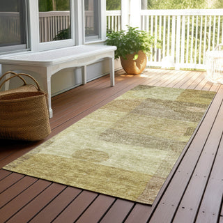 Piper Looms Chantille Geometric ACN1117 Beige Machine Washable Area Rug Runner Outdoor Lifestyle Image Feature