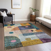 Piper Looms Chantille Geometric ACN1117 Green Machine Washable Area Rug Lifestyle Image Feature
