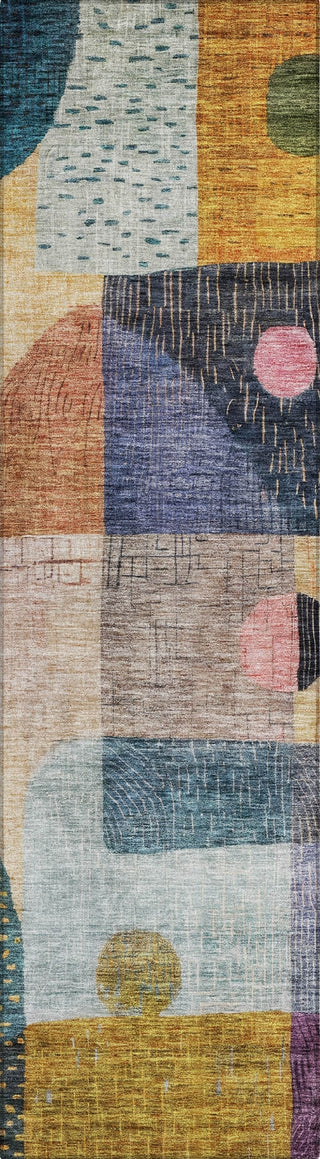 Piper Looms Chantille Geometric ACN1117 Green Machine Washable Area Rug Runner Main Image