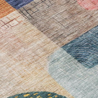 Piper Looms Chantille Geometric ACN1117 Green Machine Washable Area Rug Swatch Image