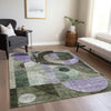 Piper Looms Chantille Geometric ACN1117 Olive Machine Washable Area Rug Lifestyle Image Feature