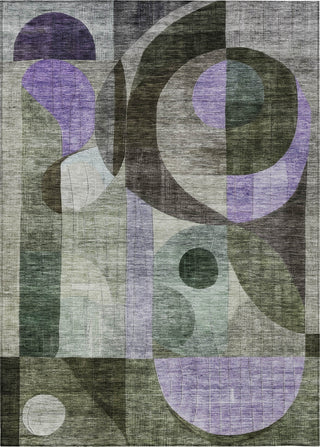 Piper Looms Chantille Geometric ACN1117 Olive Machine Washable Area Rug main image