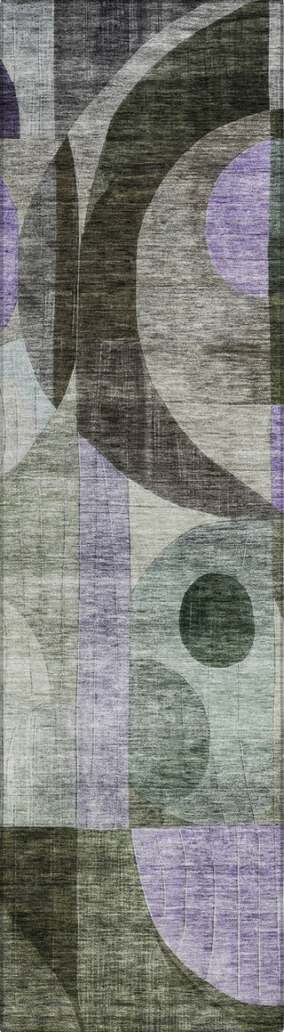 Piper Looms Chantille Geometric ACN1117 Olive Machine Washable Area Rug Runner Main Image
