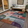 Piper Looms Chantille Geometric ACN1117 Orange Machine Washable Area Rug Outdoor Lifestyle Image Feature