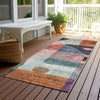Piper Looms Chantille Geometric ACN1117 Orange Machine Washable Area Rug Runner Outdoor Lifestyle Image Feature