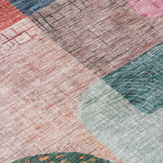 Piper Looms Chantille Geometric ACN1117 Orange Machine Washable Area Rug Swatch Image