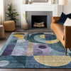 Piper Looms Chantille Modern ACN1118 Blue Machine Washable Area Rug Lifestyle Image Feature