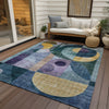 Piper Looms Chantille Modern ACN1118 Blue Machine Washable Area Rug Outdoor Lifestyle Image Feature