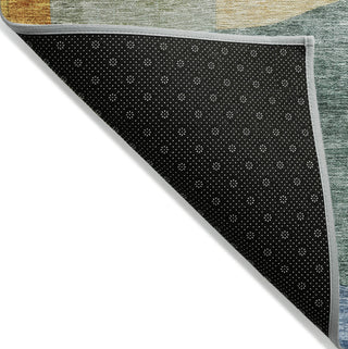 Piper Looms Chantille Contemporary ACN1119 Green Machine Washable Area Rug Backing Image
