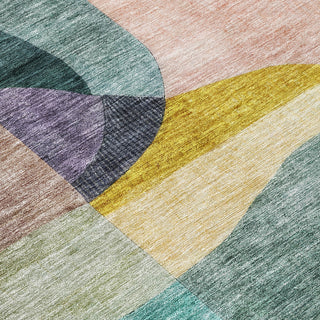 Piper Looms Chantille Contemporary ACN1119 Green Machine Washable Area Rug Swatch Image