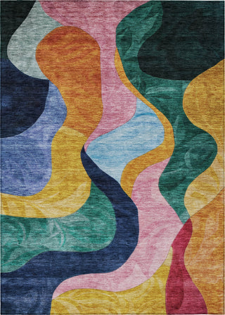 Piper Looms Chantille Contemporary ACN1120 Green Machine Washable Area Rug main image