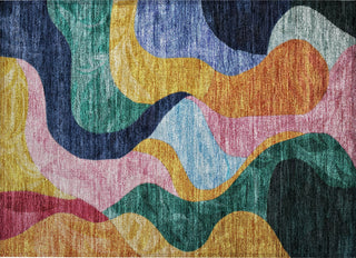 Piper Looms Chantille Contemporary ACN1120 Green Machine Washable Area Rug Scatter Main Image