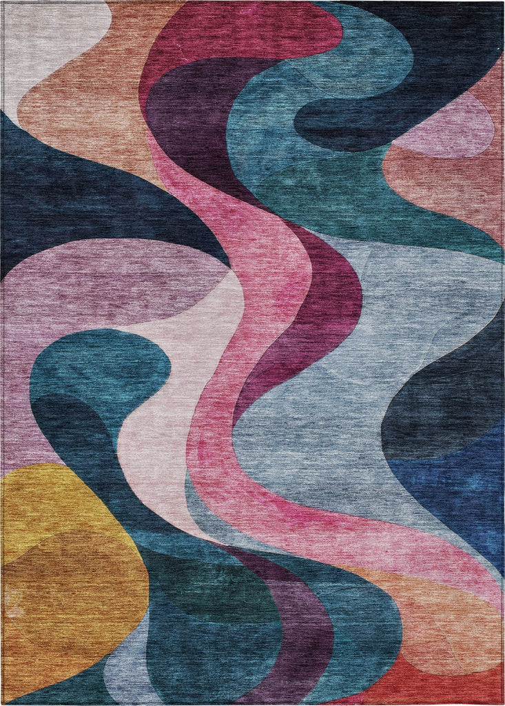 Piper Looms Chantille Contemporary ACN1121 Green Machine Washable Area Rug main image