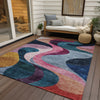 Piper Looms Chantille Contemporary ACN1121 Green Machine Washable Area Rug Outdoor Lifestyle Image Feature