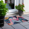 Piper Looms Chantille Contemporary ACN1121 Green Machine Washable Area Rug Scatter Outdoor Lifestyle Image Feature