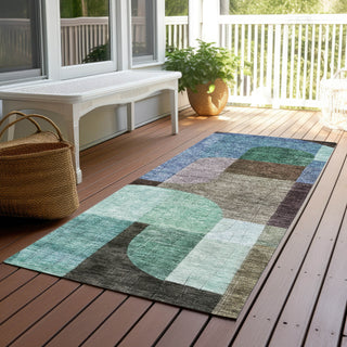 Piper Looms Chantille Contemporary ACN1122 Brown Machine Washable Area Rug Runner Outdoor Lifestyle Image Feature