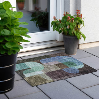 Piper Looms Chantille Contemporary ACN1122 Brown Machine Washable Area Rug Scatter Outdoor Lifestyle Image Feature