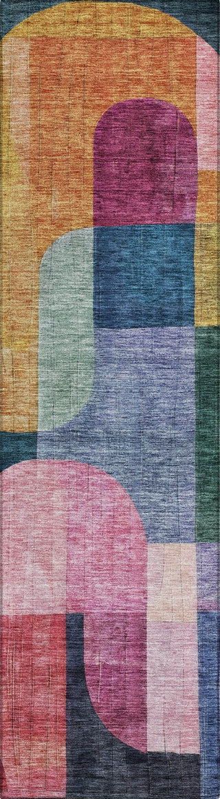 Piper Looms Chantille Contemporary ACN1122 Green Machine Washable Area Rug Runner Main Image