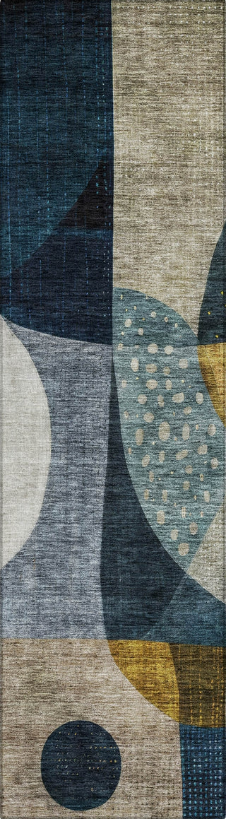 Piper Looms Chantille Contemporary ACN1124 Blue Machine Washable Area Rug Runner Main Image