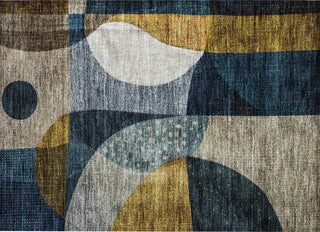 Piper Looms Chantille Contemporary ACN1124 Blue Machine Washable Area Rug Scatter Main Image