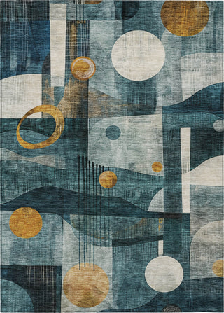 Piper Looms Chantille Contemporary ACN1126 Teal Machine Washable Area Rug main image