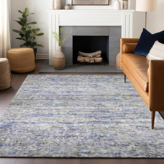 Piper Looms Chantille Stripes ACN1127 Blue Machine Washable Area Rug Lifestyle Image Feature