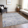 Piper Looms Chantille Stripes ACN1127 Blue Machine Washable Area Rug Lifestyle Image Feature