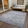 Piper Looms Chantille Stripes ACN1127 Blue Machine Washable Area Rug Outdoor Lifestyle Image Feature